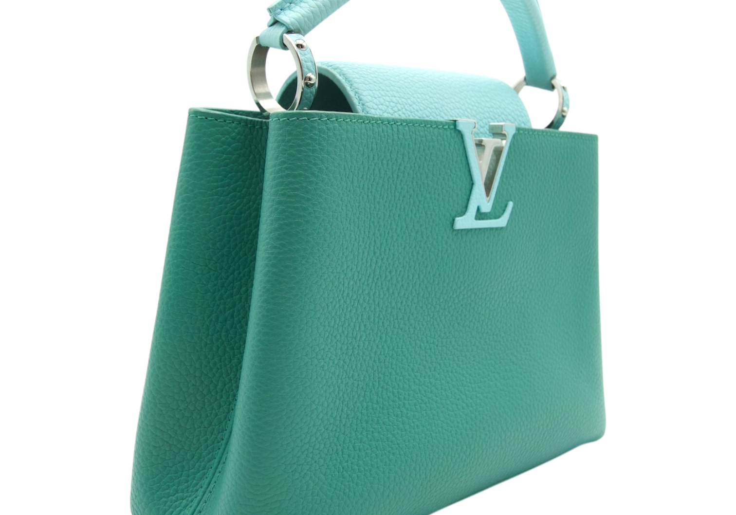 Louis Vuitton Capucines BB Green Taurillon Leather Silver Hardware