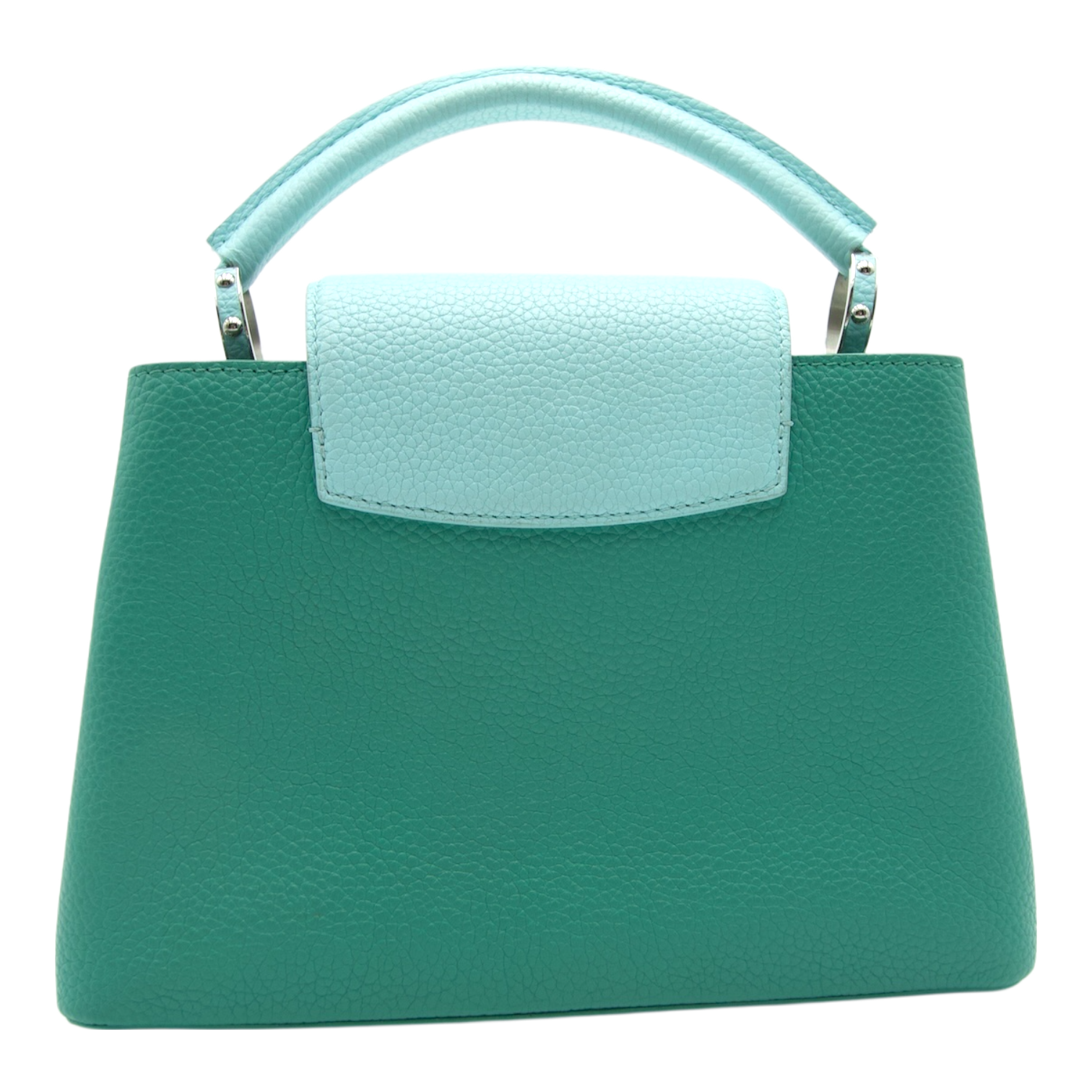 Louis Vuitton Capucines BB Green Taurillon Leather Silver Hardware