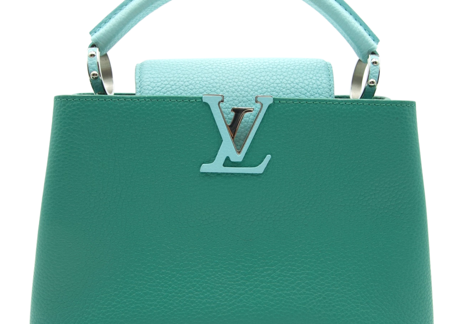 Louis Vuitton Capucines BB Green Taurillon Leather Silver Hardware