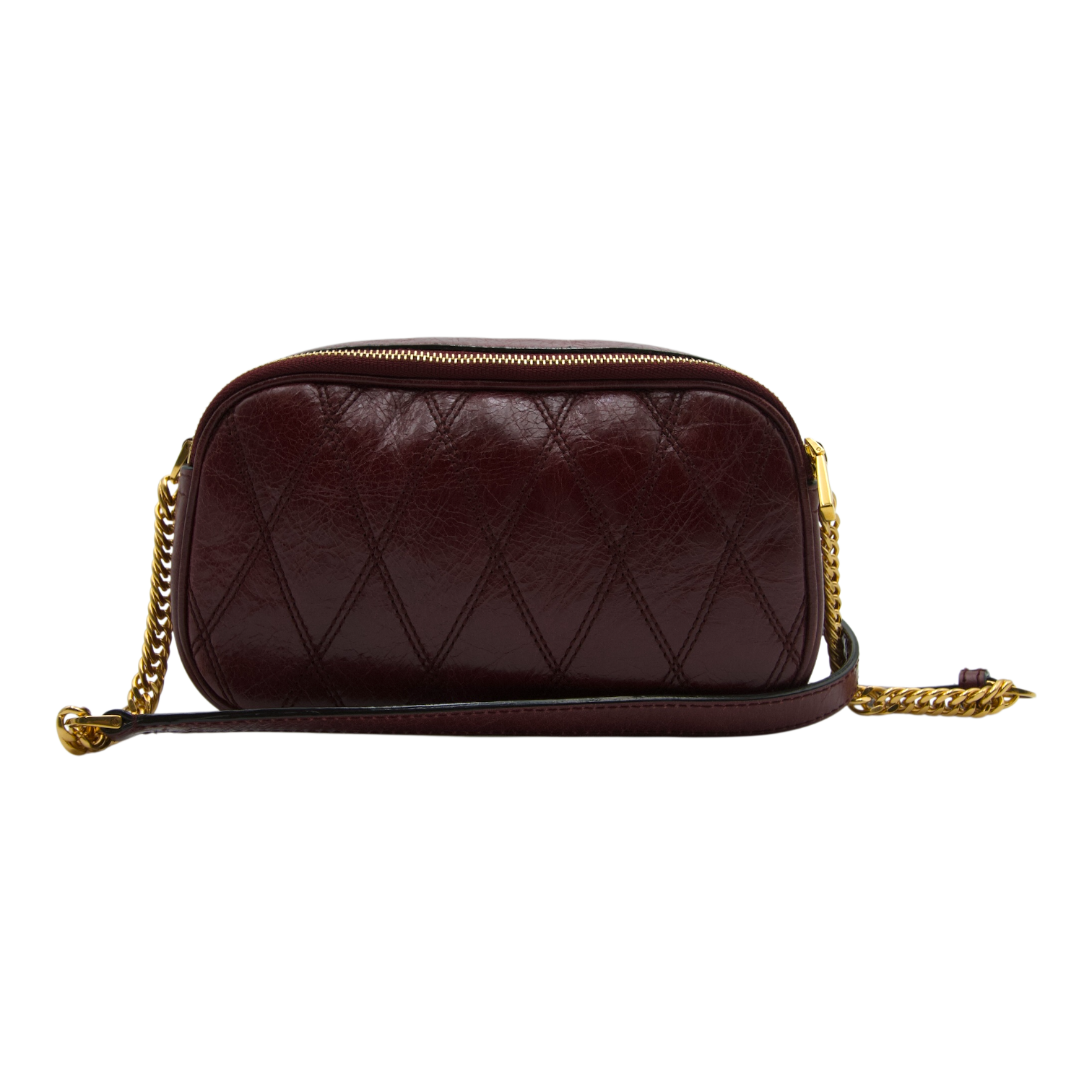 Bally Maroon Leather Shoulder Bag