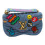Louis Vuitton New Wave Chain Bag PM Denim Patches