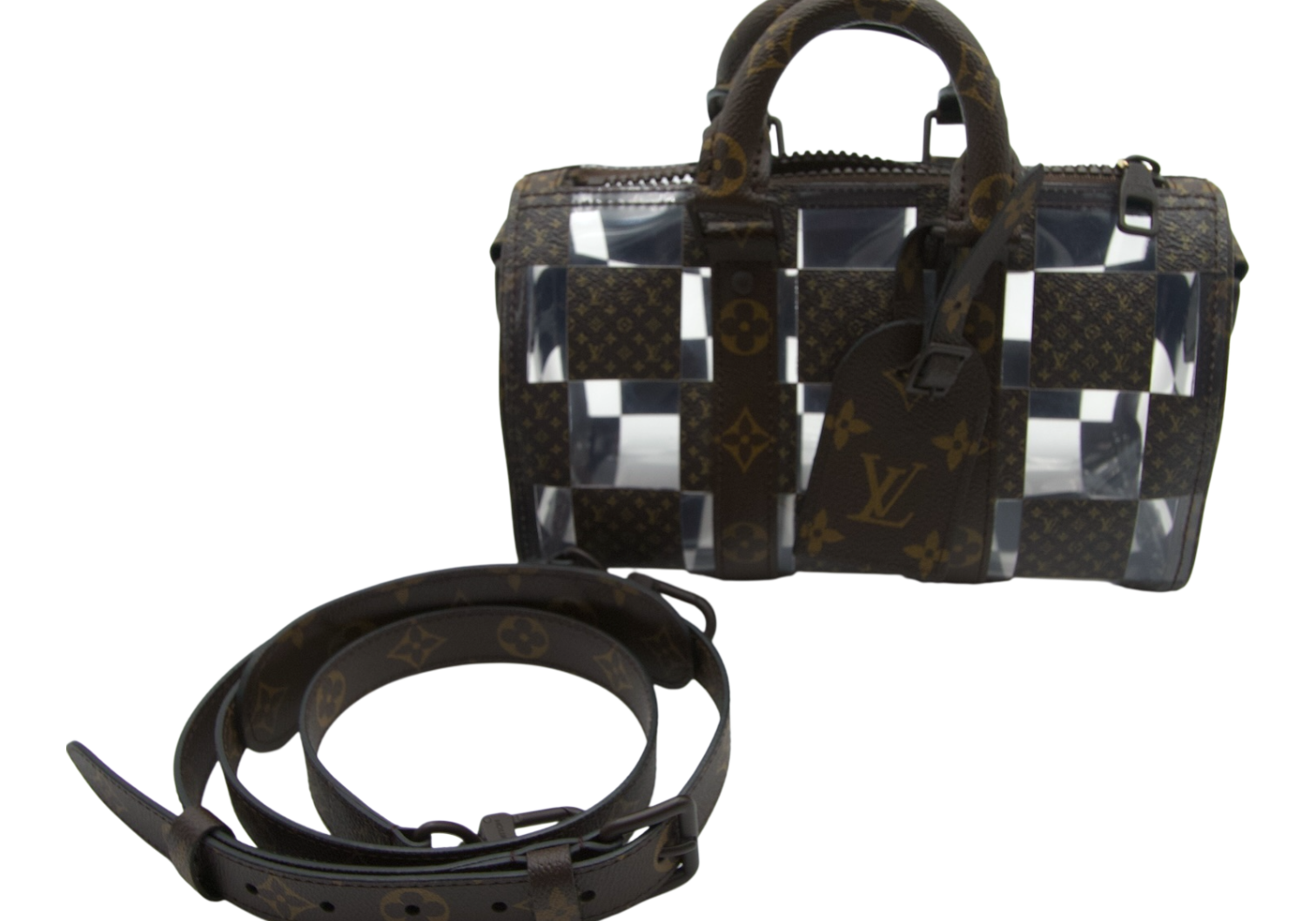 Louis Vuitton Monogram Chess Keepall Speedy XS, Transparent Vinyl