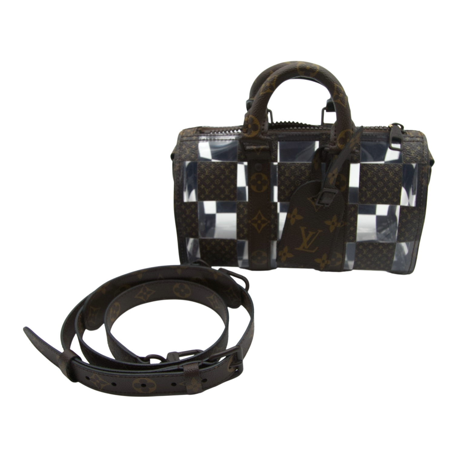 Louis Vuitton Monogram Chess Keepall Speedy XS, Transparent Vinyl
