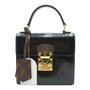 Louis Vuitton Spring Street Top Handle Bag Black Vernis Leather & Monogram Canvas