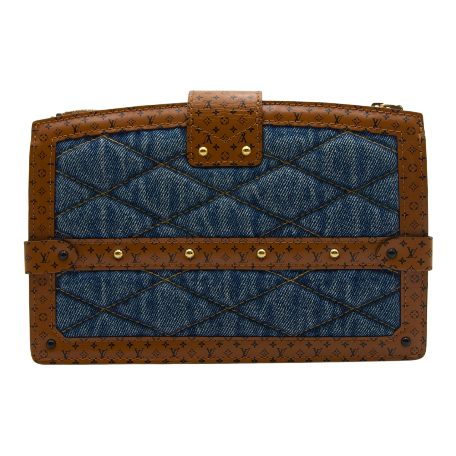 Louis Vuitton Petite Malle  Denim Monogram Leather Trunk