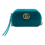 Gucci Marmont  Velvet Shoulder Bag Teal