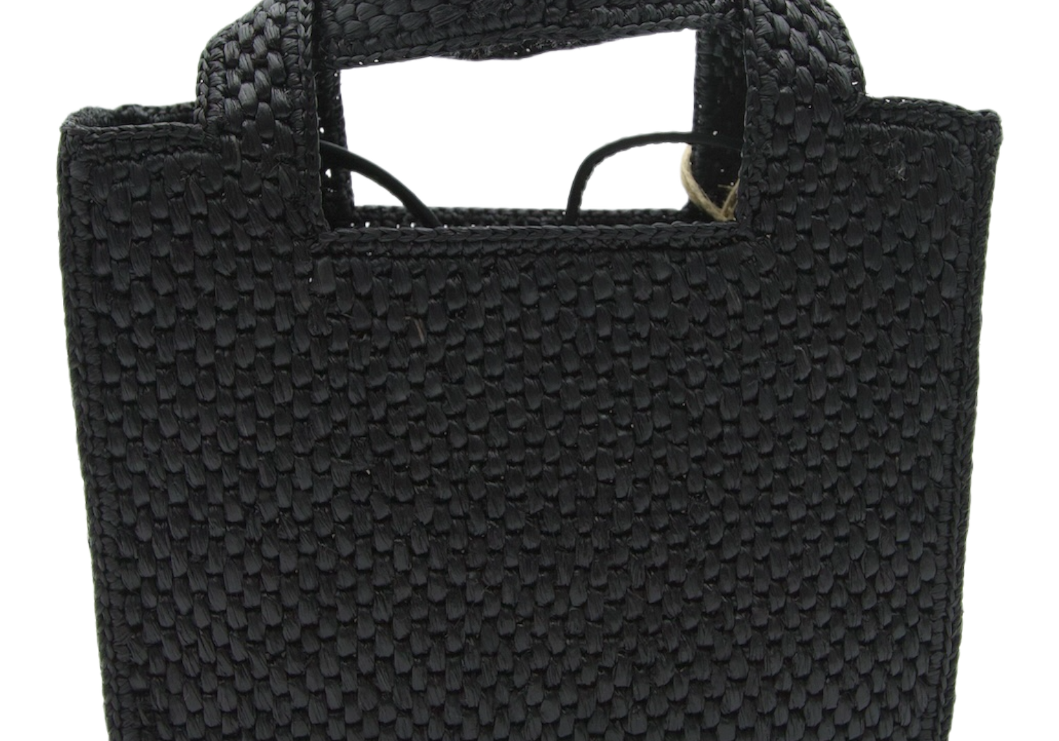Loewe Font Tote Small Black Raffia