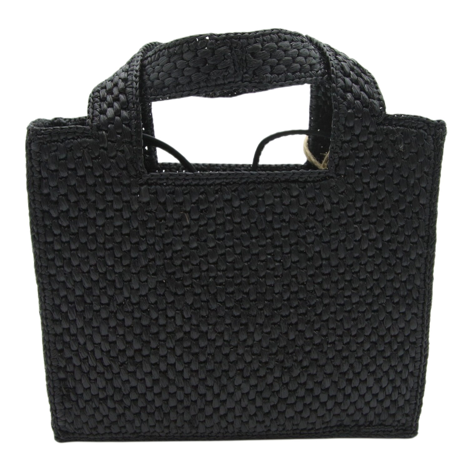Loewe Font Tote Small Black Raffia