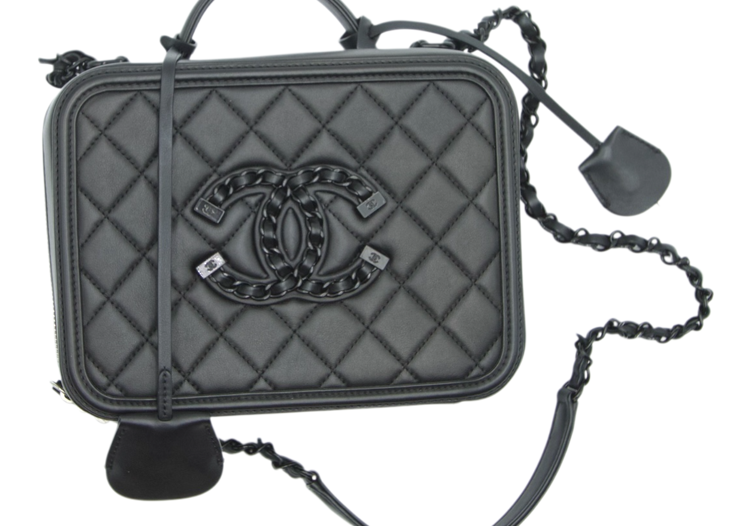 Chanel Medium Incognito Filigree Vanity Case Black