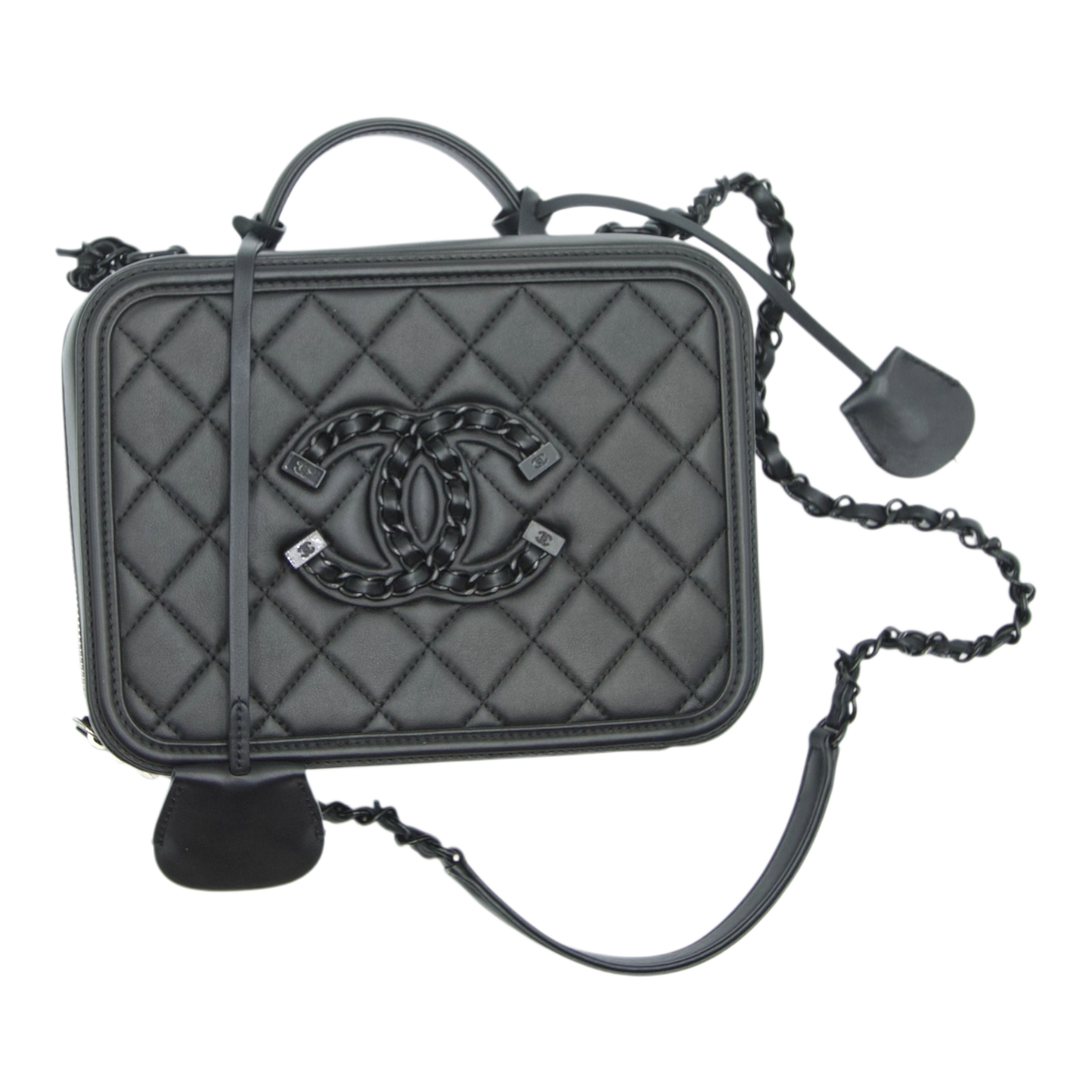 Chanel Medium Incognito Filigree Vanity Case Black