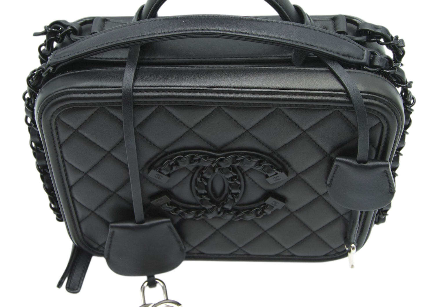 Chanel Medium Incognito Filigree Vanity Case Black