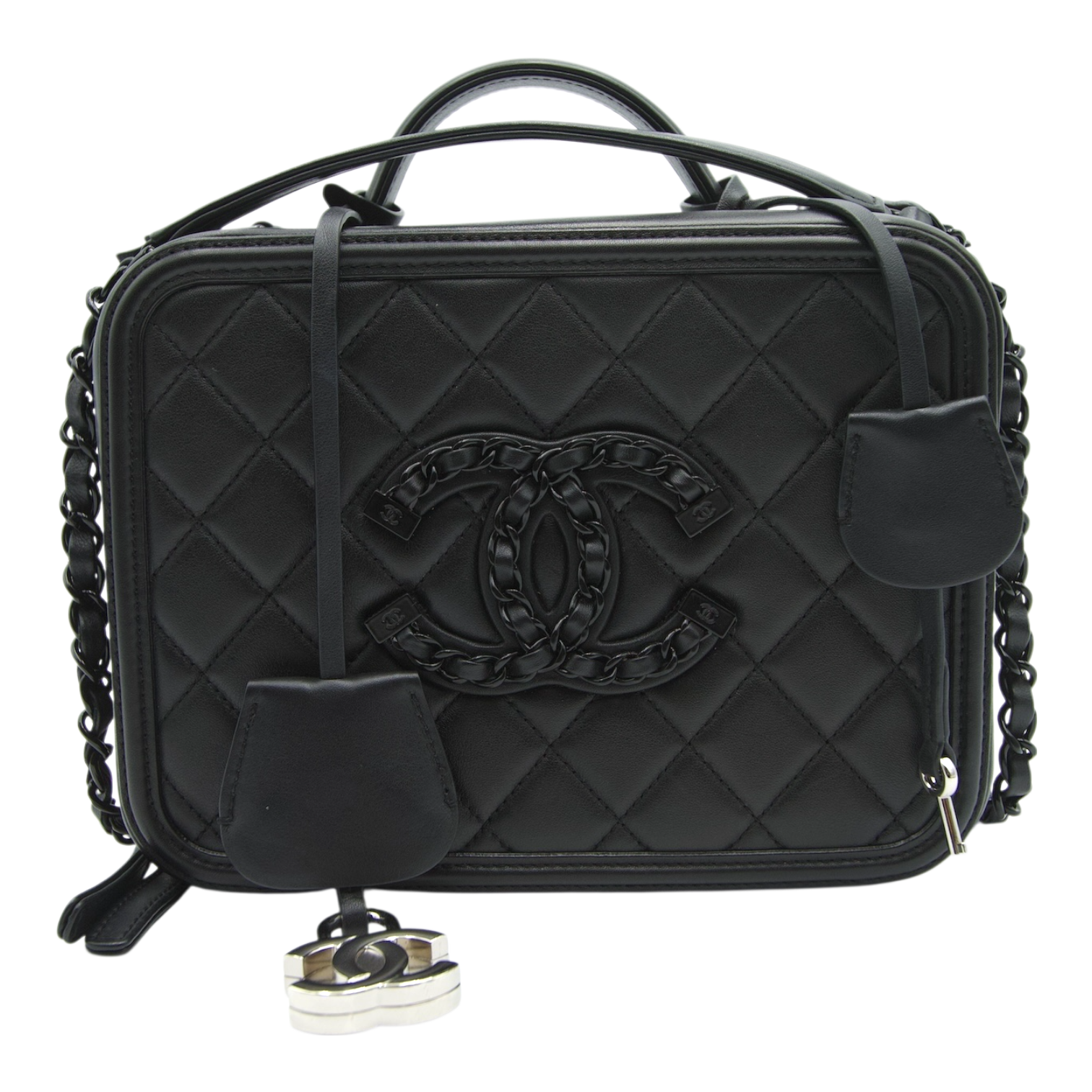 Chanel Medium Incognito Filigree Vanity Case Black