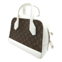 Louis Vuitton Dora Monogram Canvas and White Leather Top Handle