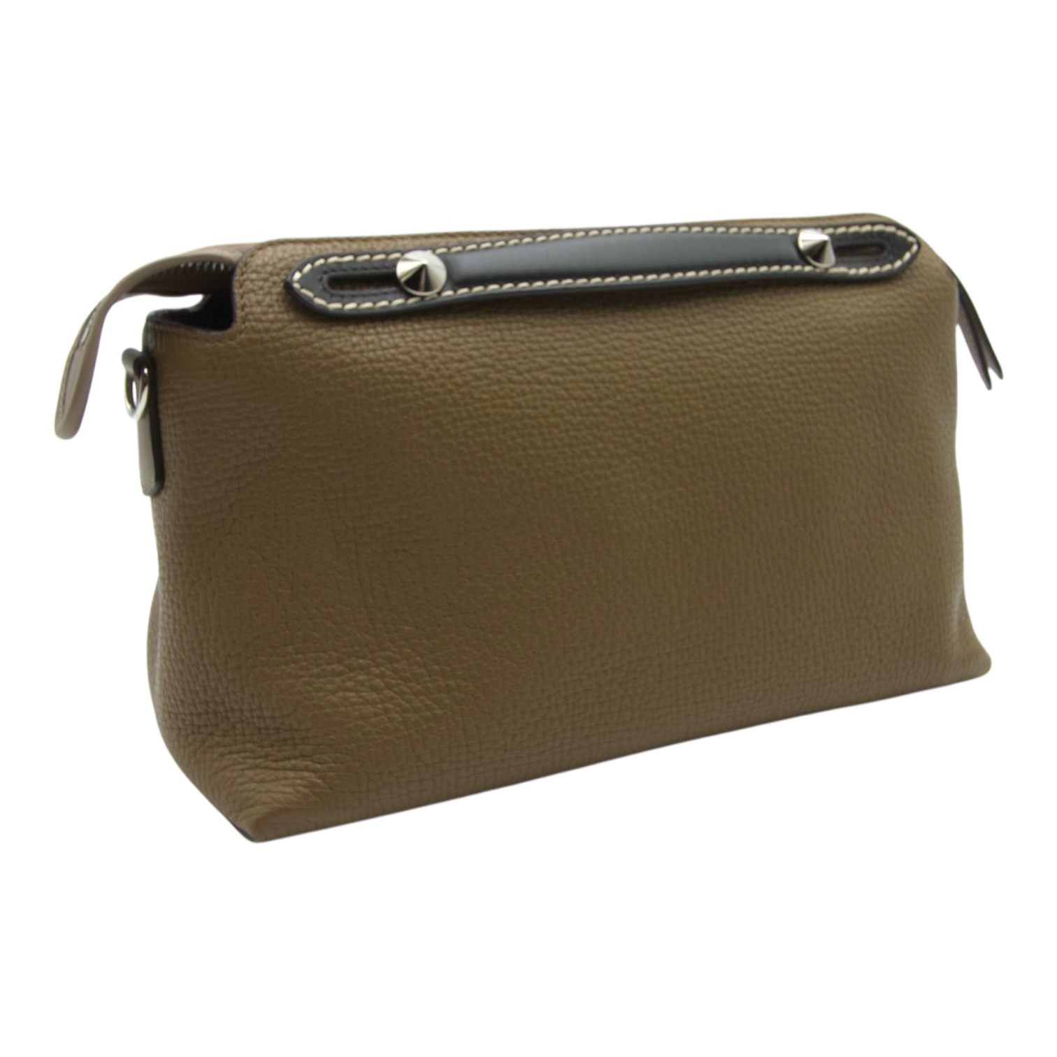 Fendi By The Way Boston Bag Olive Green and Brown