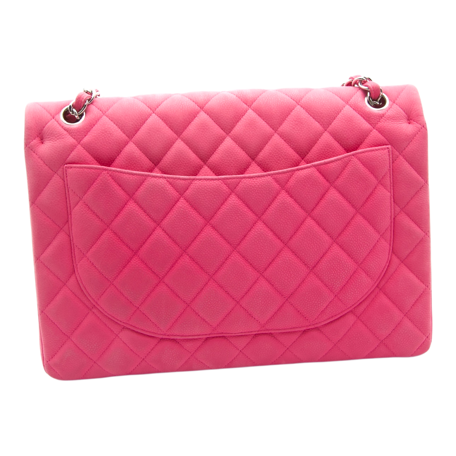 Chanel Classic Double Flap Maxi Bag Bubblegum Pink Lambskin