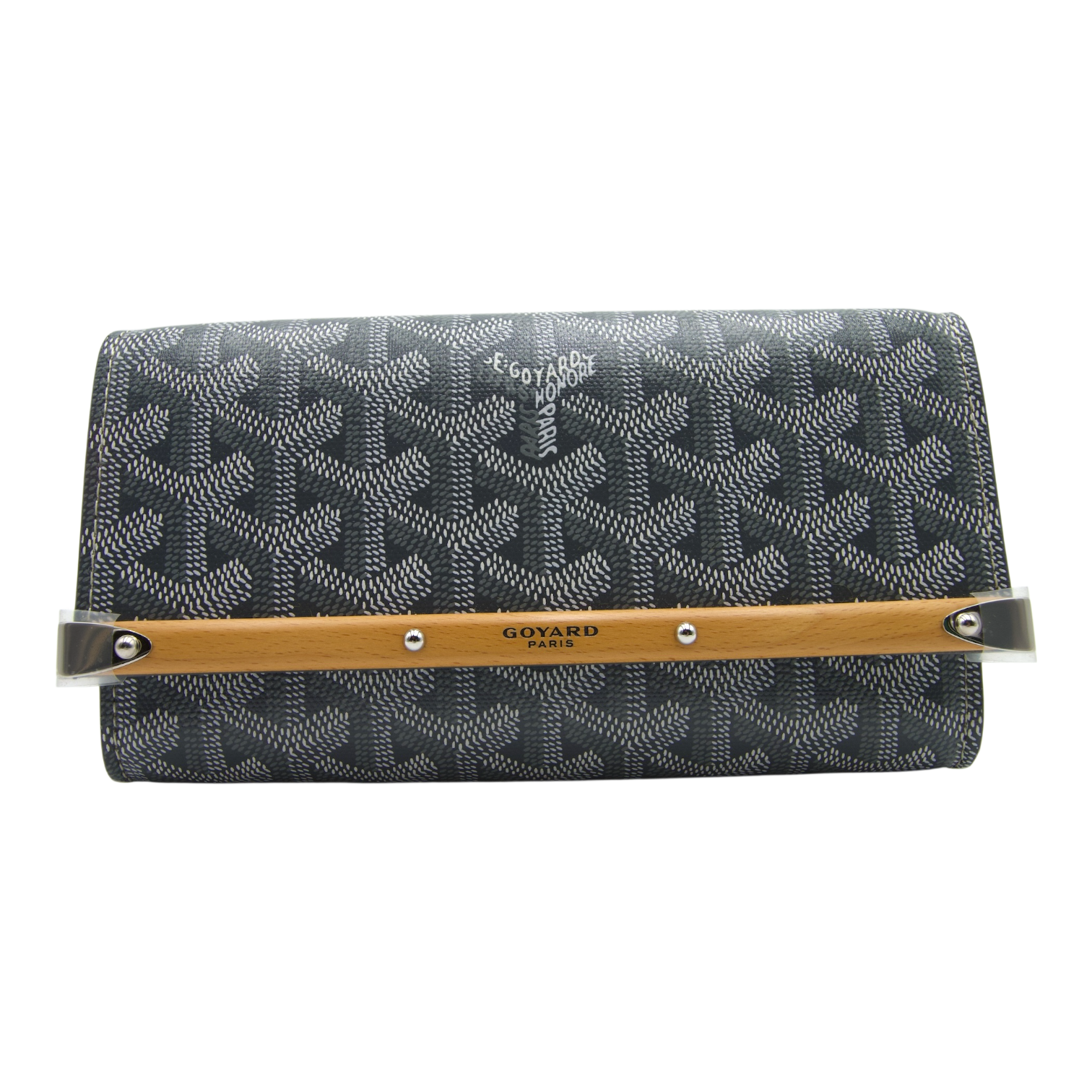 Goyard Monte-Carlo Bois Clutch Blue Goyardine Canvas