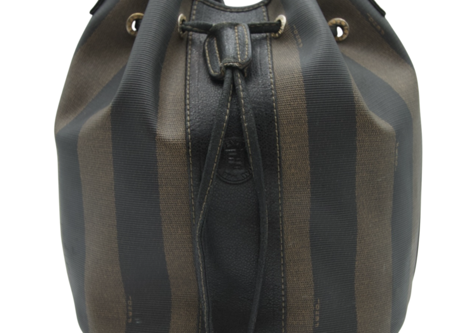 Fendi Pequin Stripe Bucket Bag