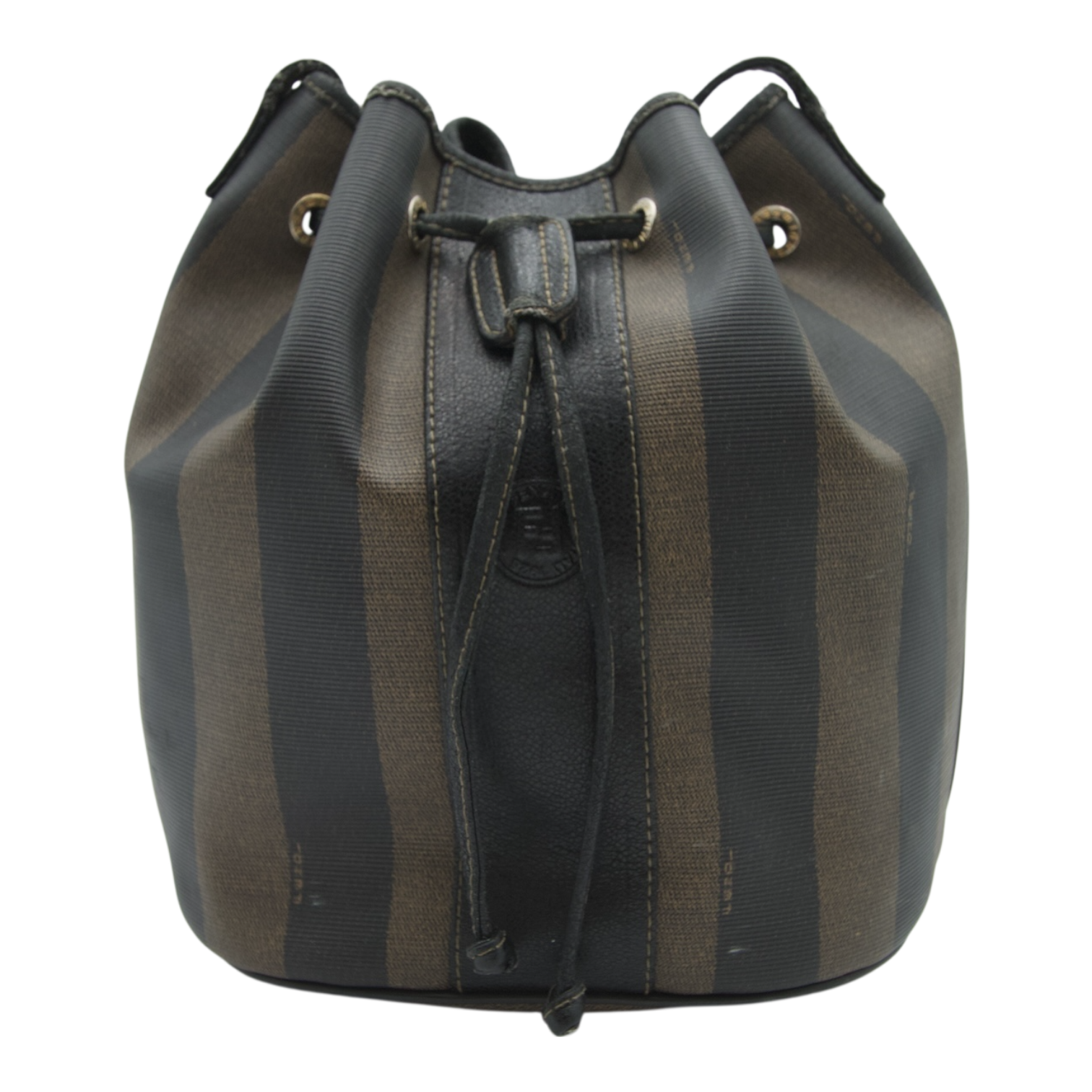 Fendi Pequin Stripe Bucket Bag
