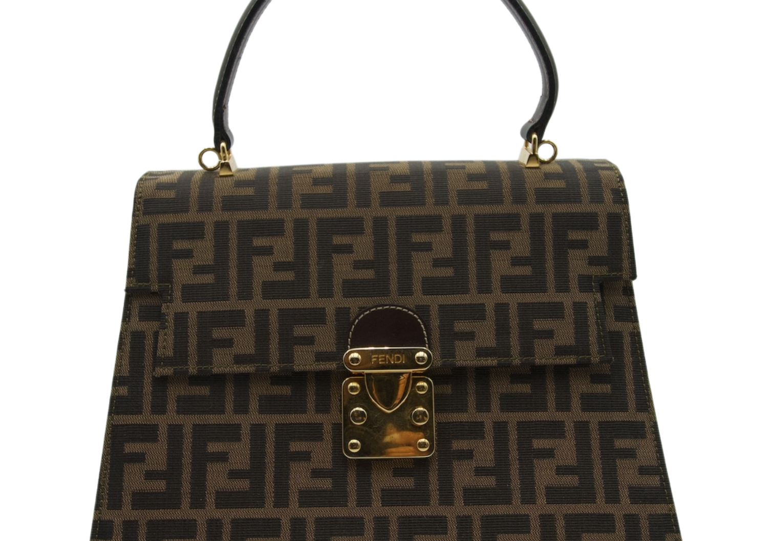 Fendi Vintage Zucca Top Handle Satchel