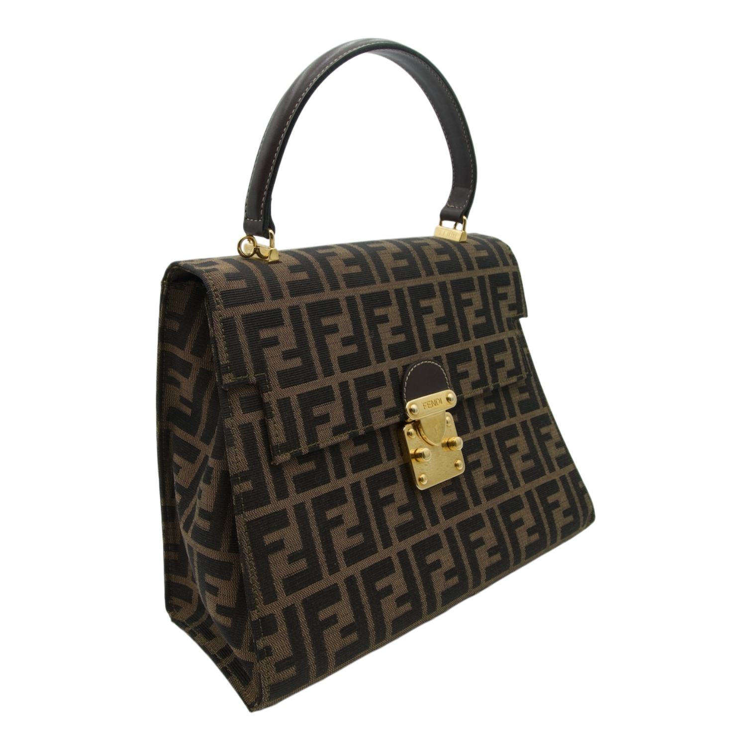 Fendi Vintage Zucca Top Handle Satchel