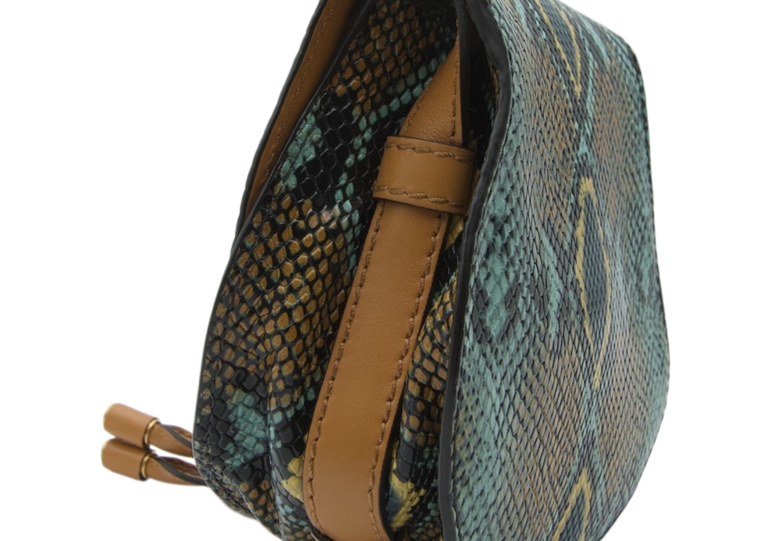Chloé Marcie Saddle Bag Exotic Python