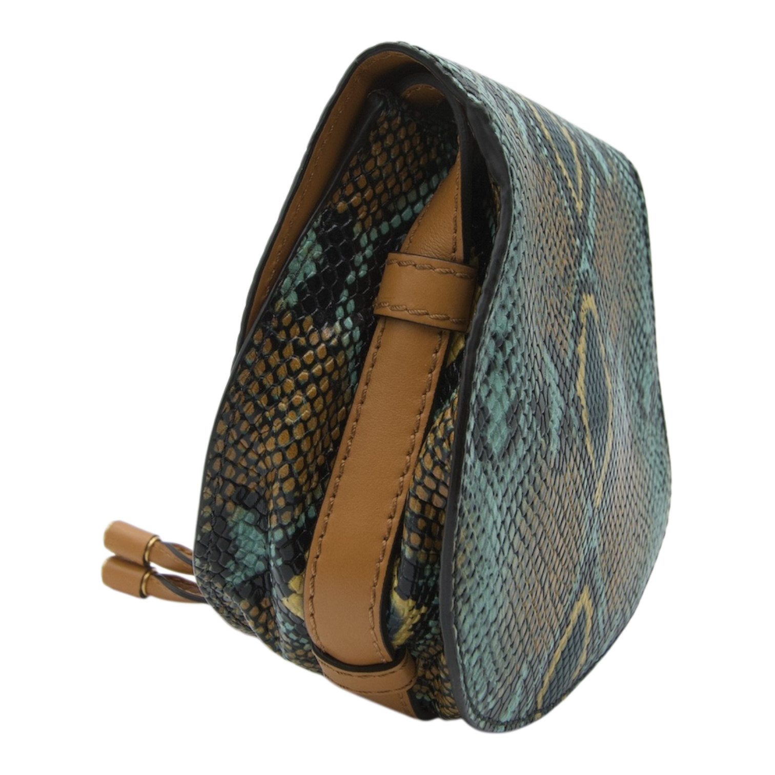 Chloé Marcie Saddle Bag Exotic Python