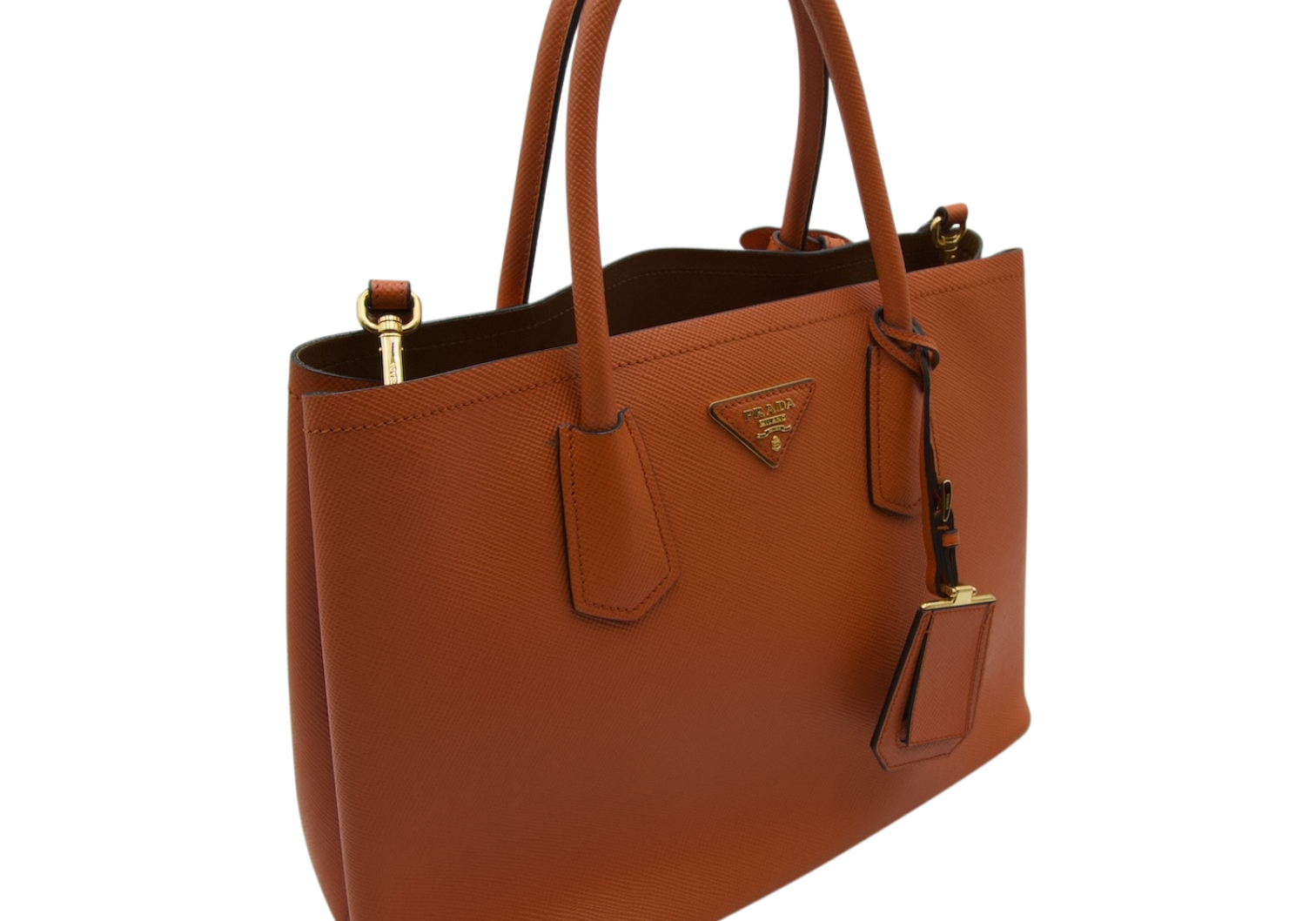 Prada Galleria Medium Orange Tote