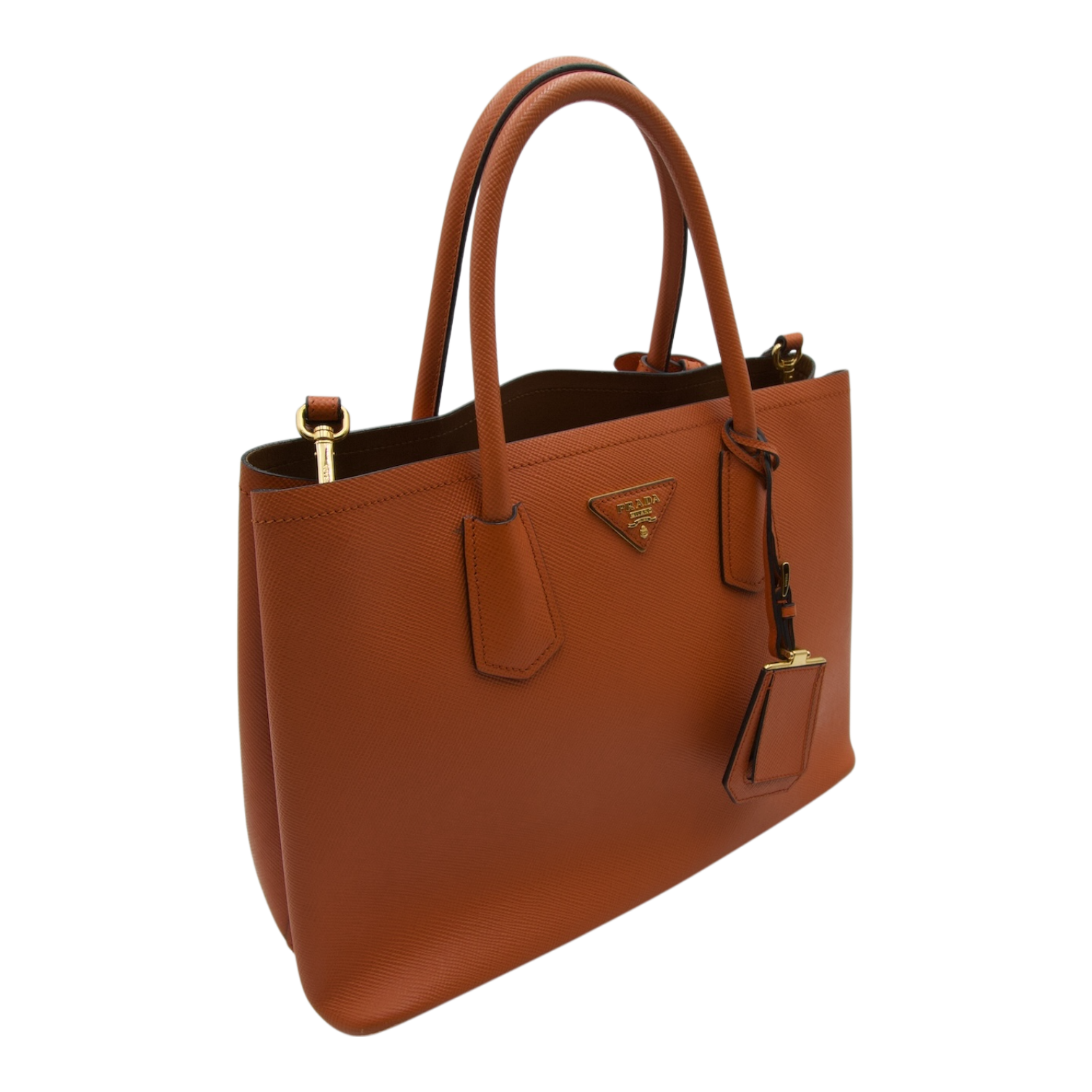 Prada Galleria Medium Orange Tote