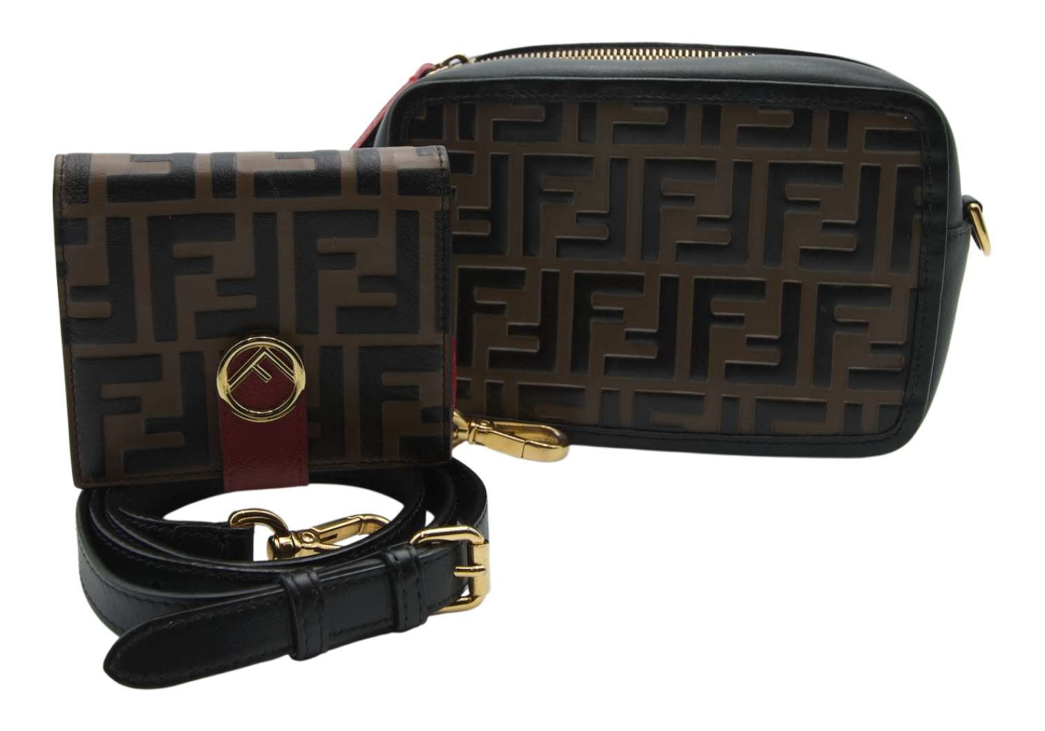 Fendi Camera Crossbody Bag with Matching Wallet