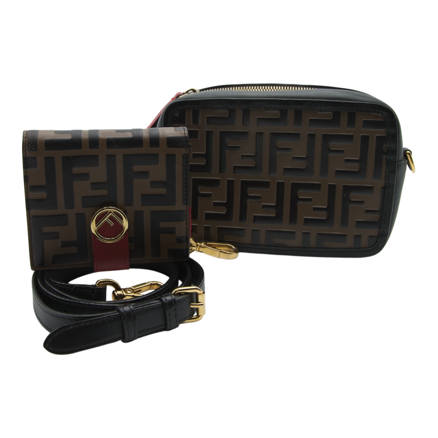 Fendi Camera Crossbody Bag with Matching Wallet