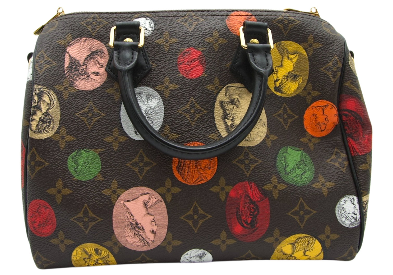 Louis Vuitton X Fornasetti Speedy Bandouliere Monogram Cameo