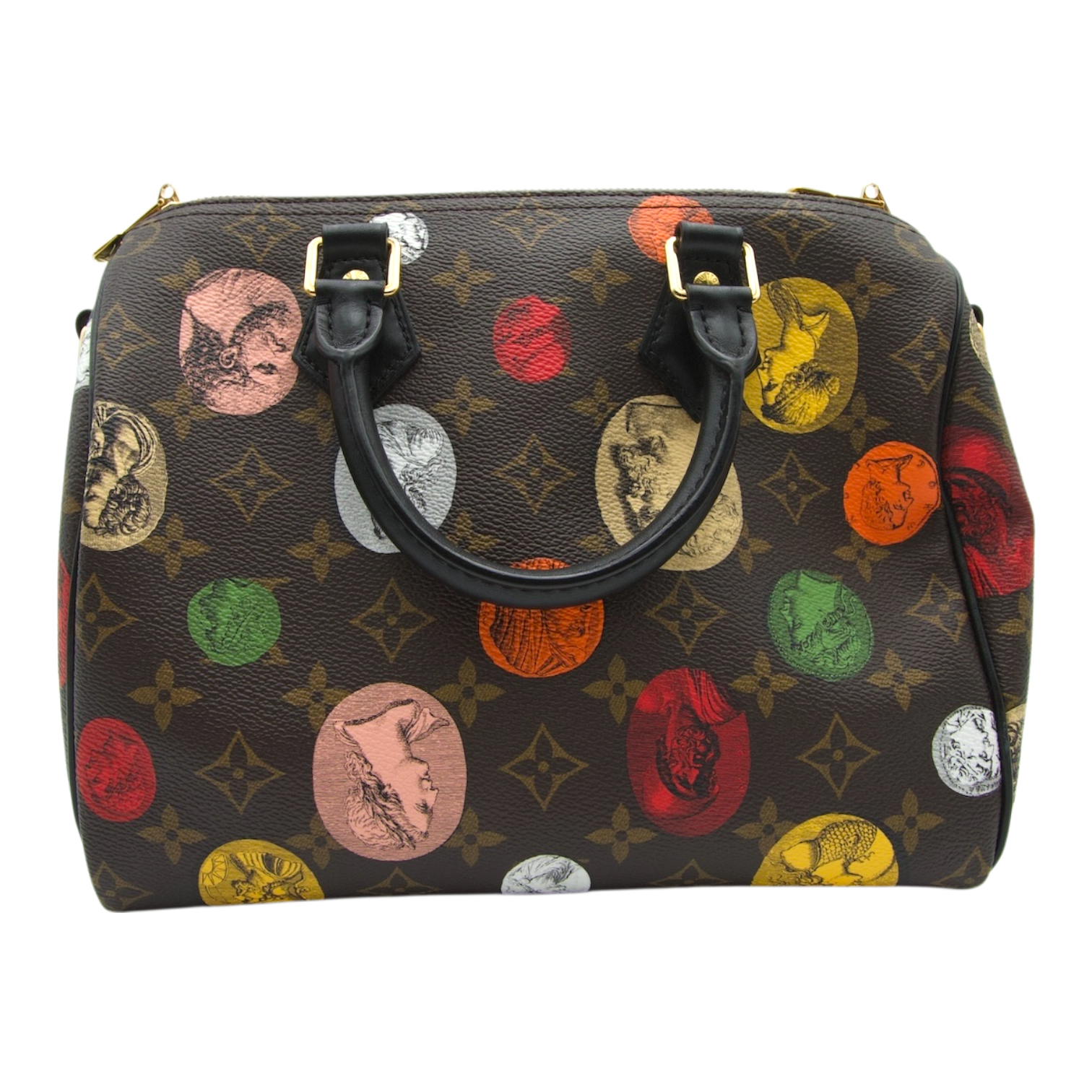 Louis Vuitton X Fornasetti Speedy Bandouliere Monogram Cameo