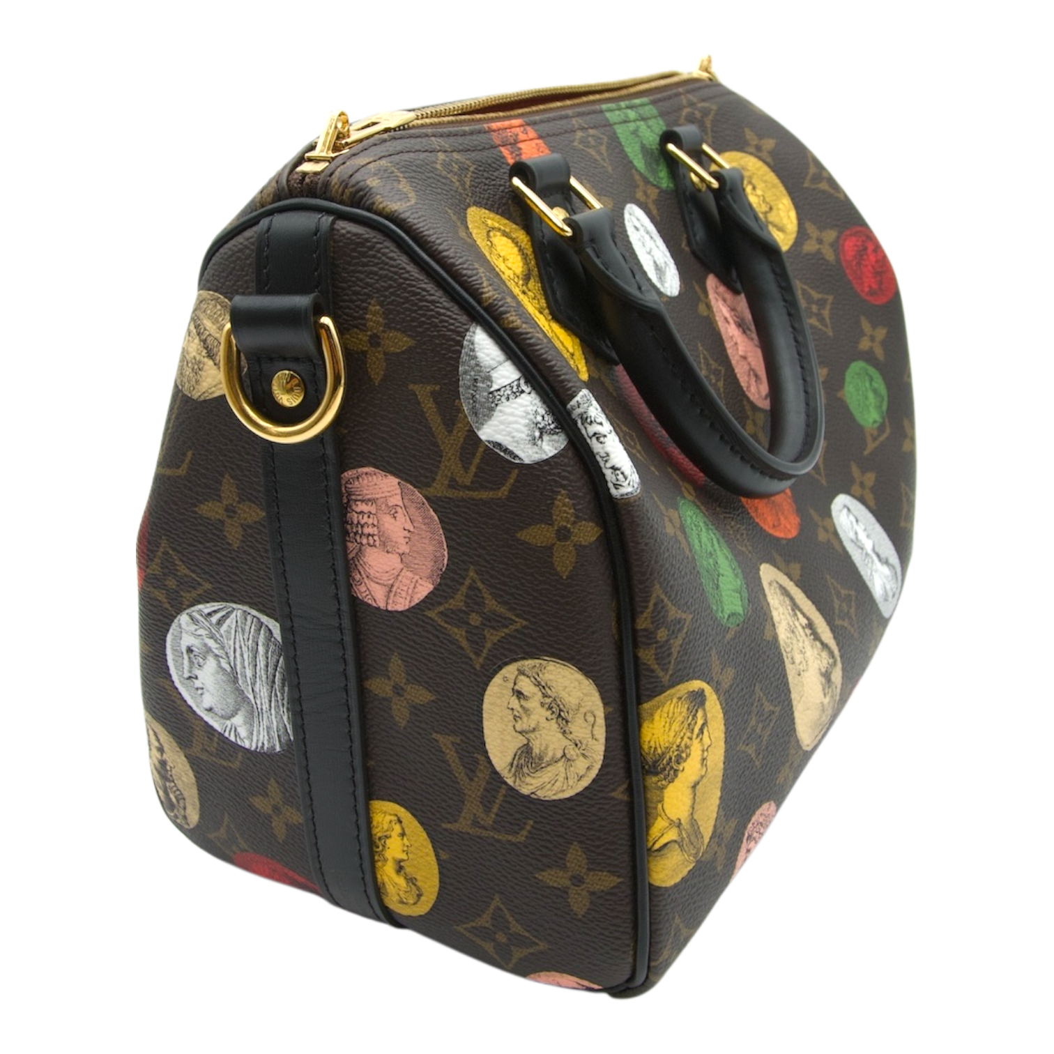 Louis Vuitton X Fornasetti Speedy Bandouliere Monogram Cameo