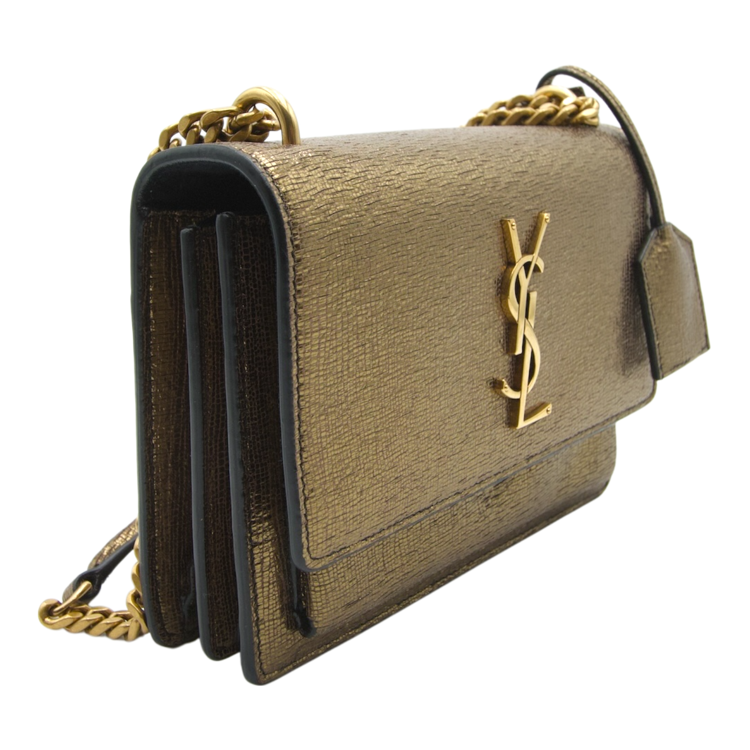 Saint Laurent Kate Metallic Gold Crossbody