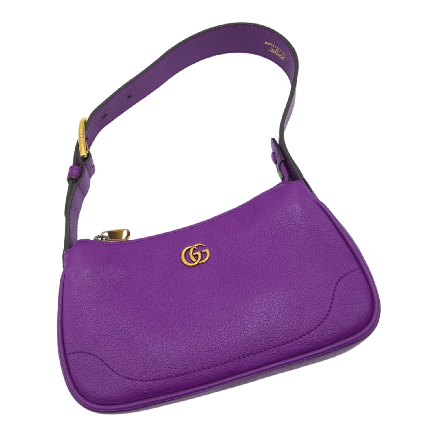 Gucci Mini Leather Aphrodite Shoulder Bag Purple