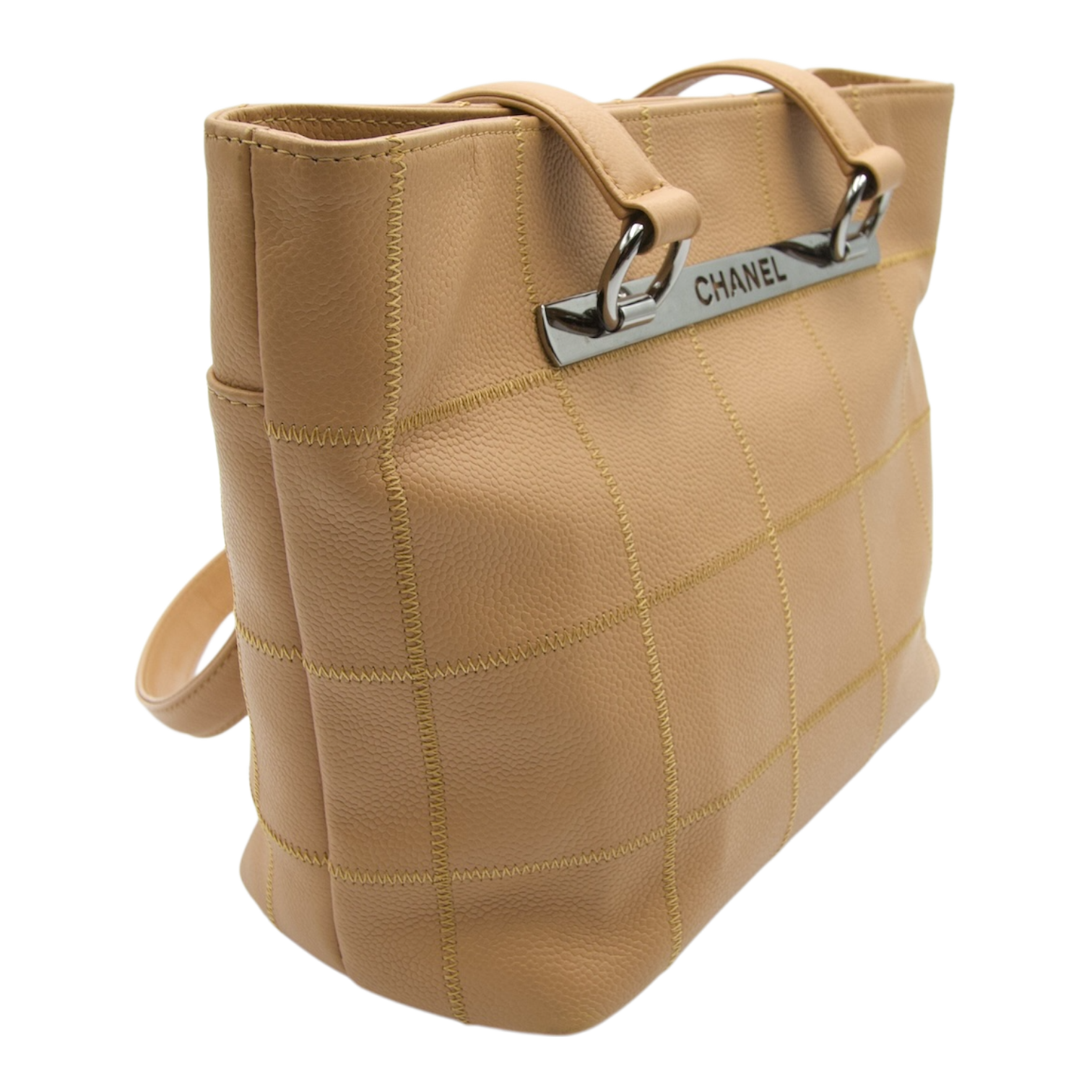 Chanel Caviar Leather Tote Beige