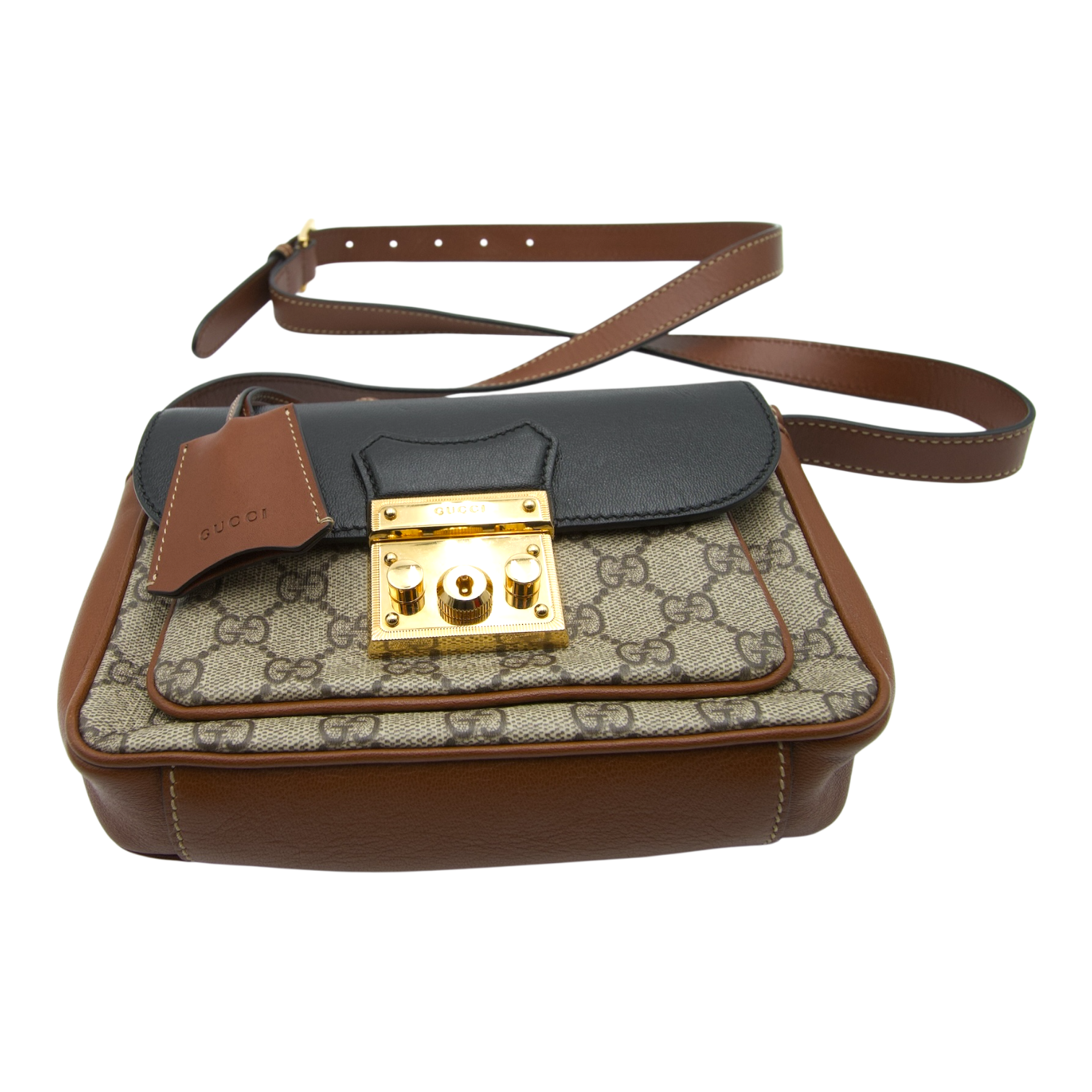 Gucci Padlock GG Supreme Small Shoulder Bag Tri-Color