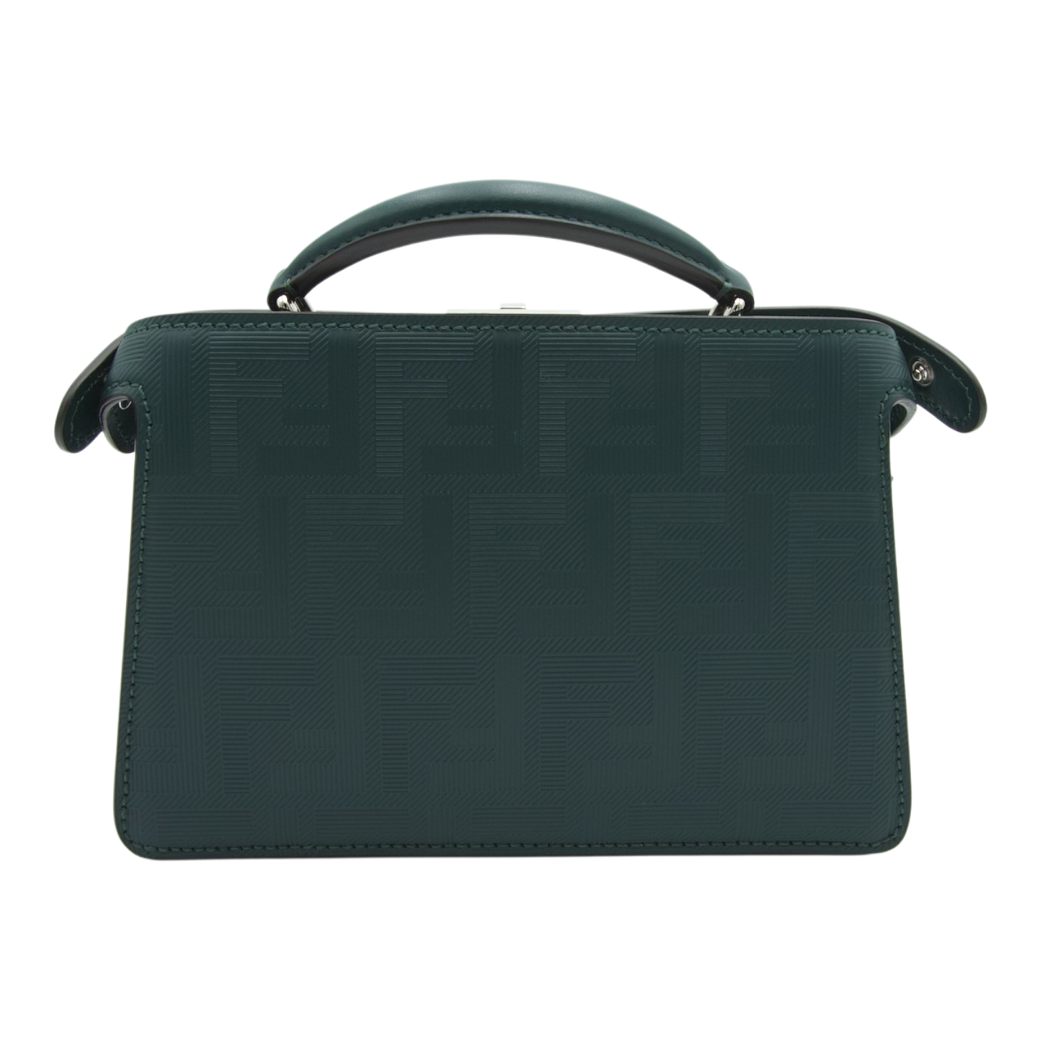Fendi Peekaboo Iconic Mini Top Handle Bag Dark Green