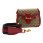 Gucci Lady Web Red Leather Shoulder Bag