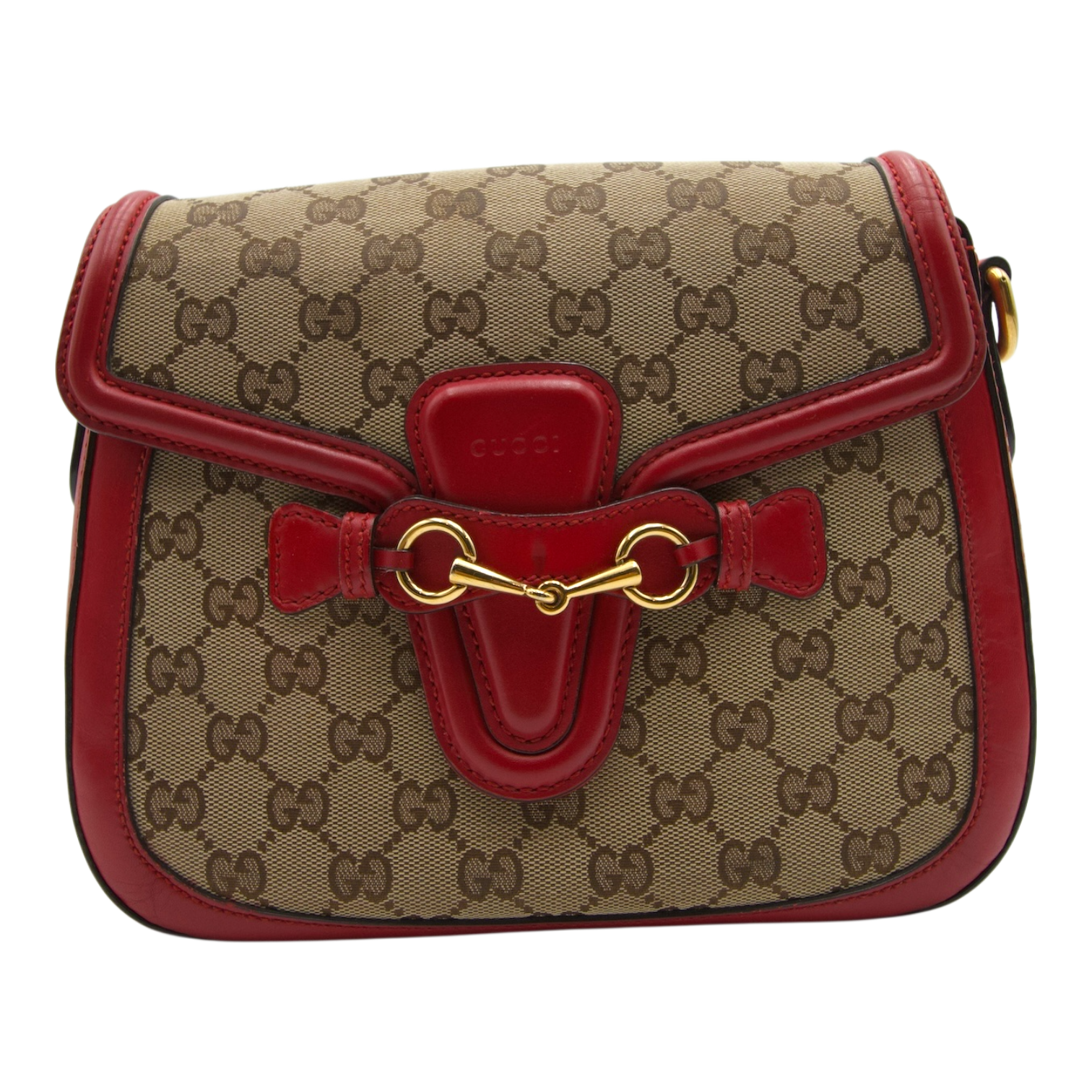 Gucci Lady Web Red Leather Shoulder Bag