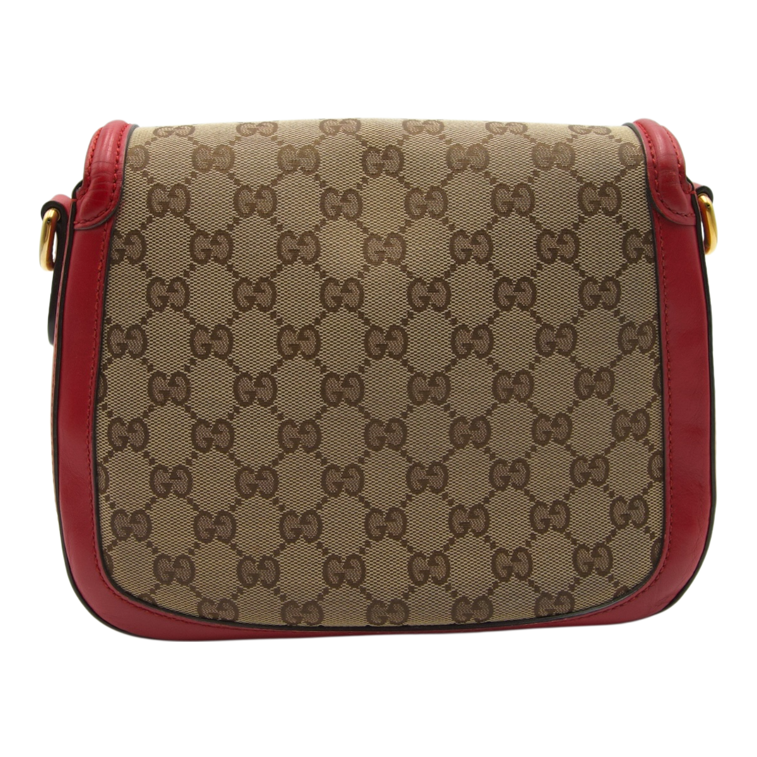 Gucci Lady Web Red Leather Shoulder Bag