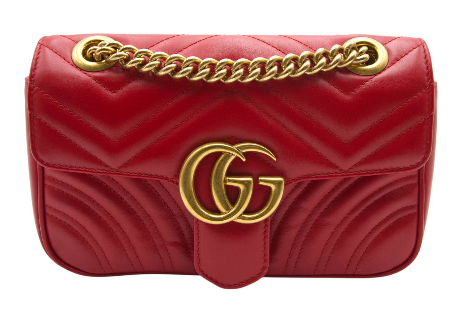 Gucci GG Marmont Mini Shoulder Bag Red