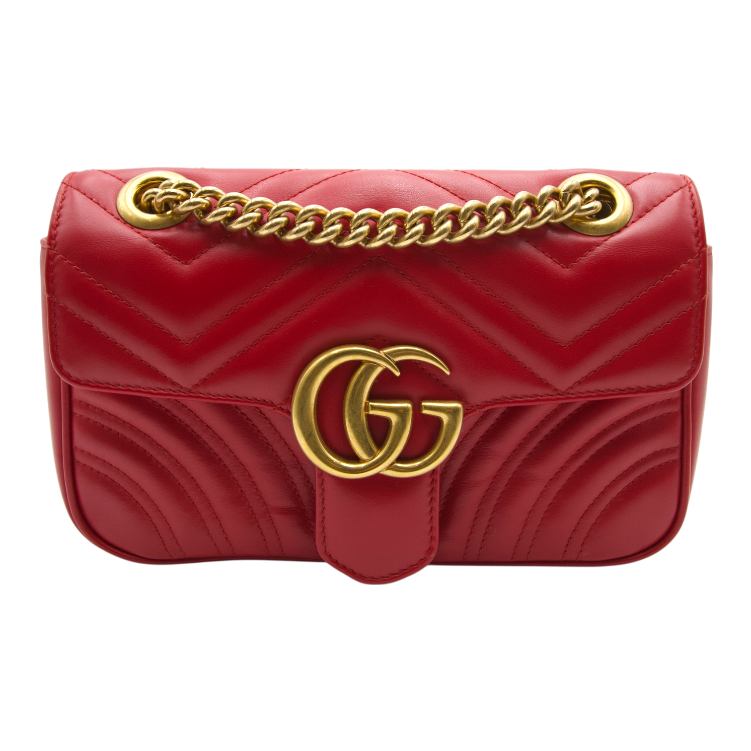 Gucci GG Marmont Mini Shoulder Bag Red