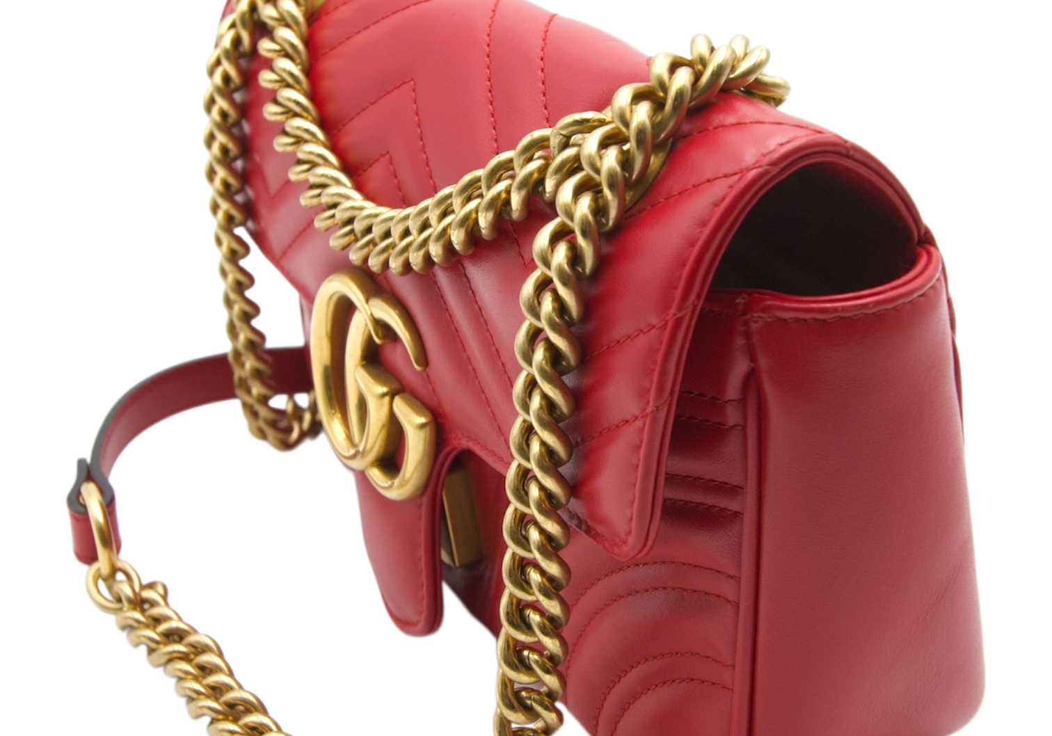Gucci GG Marmont Mini Shoulder Bag Red
