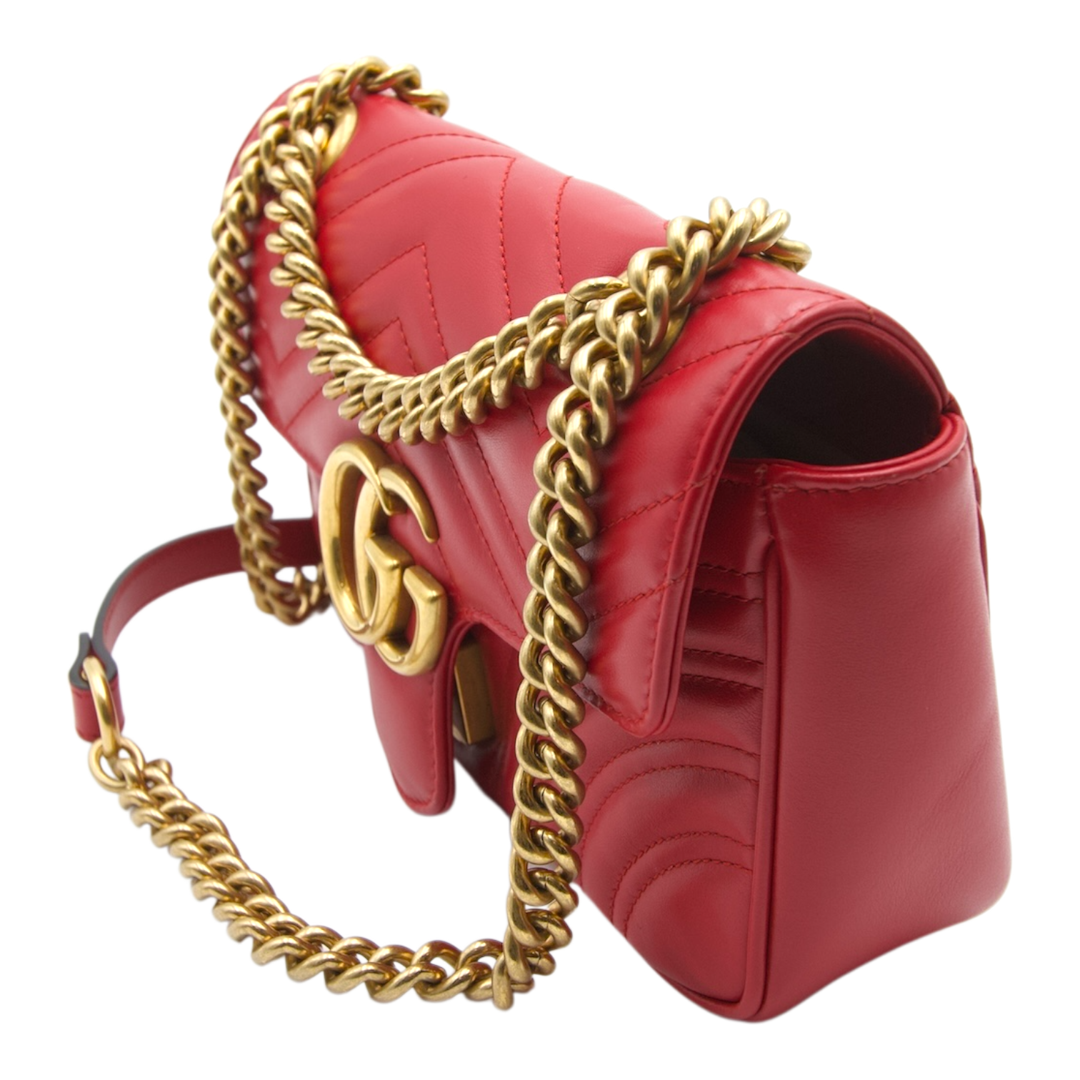 Gucci GG Marmont Mini Shoulder Bag Red