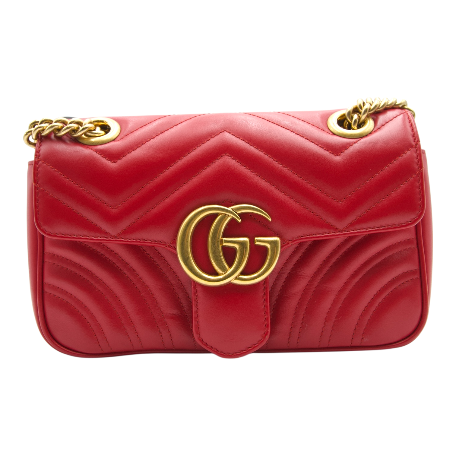 Gucci GG Marmont Mini Shoulder Bag Red