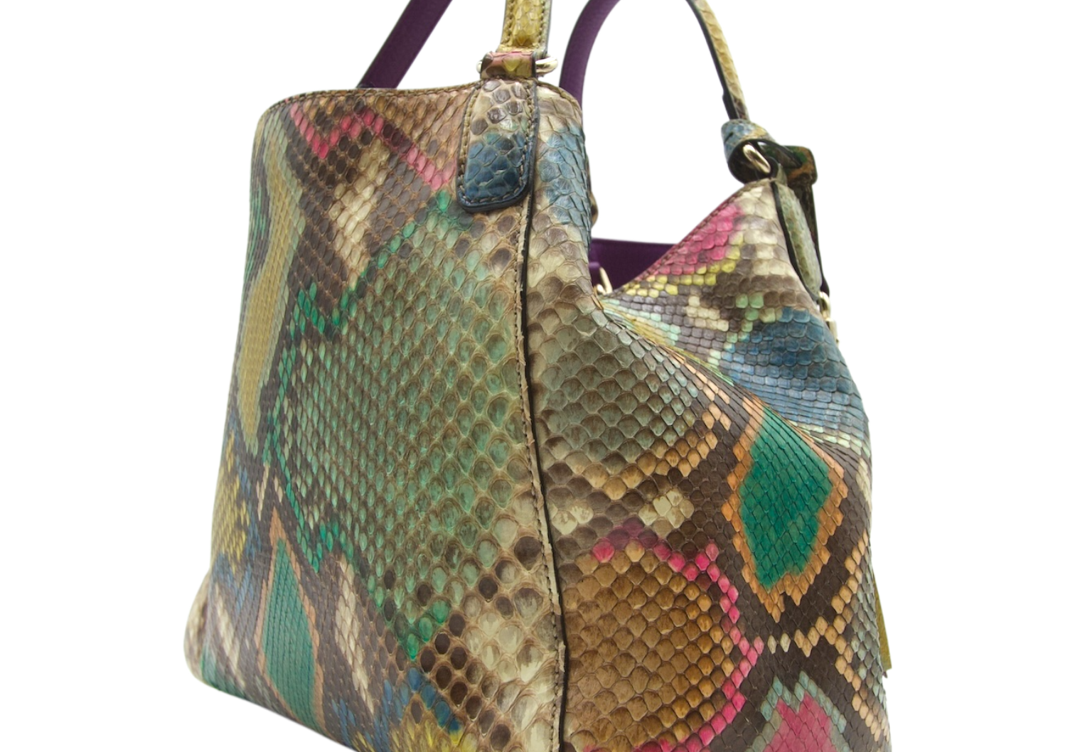Gucci Python Soho Chain Tote, Multicolor
