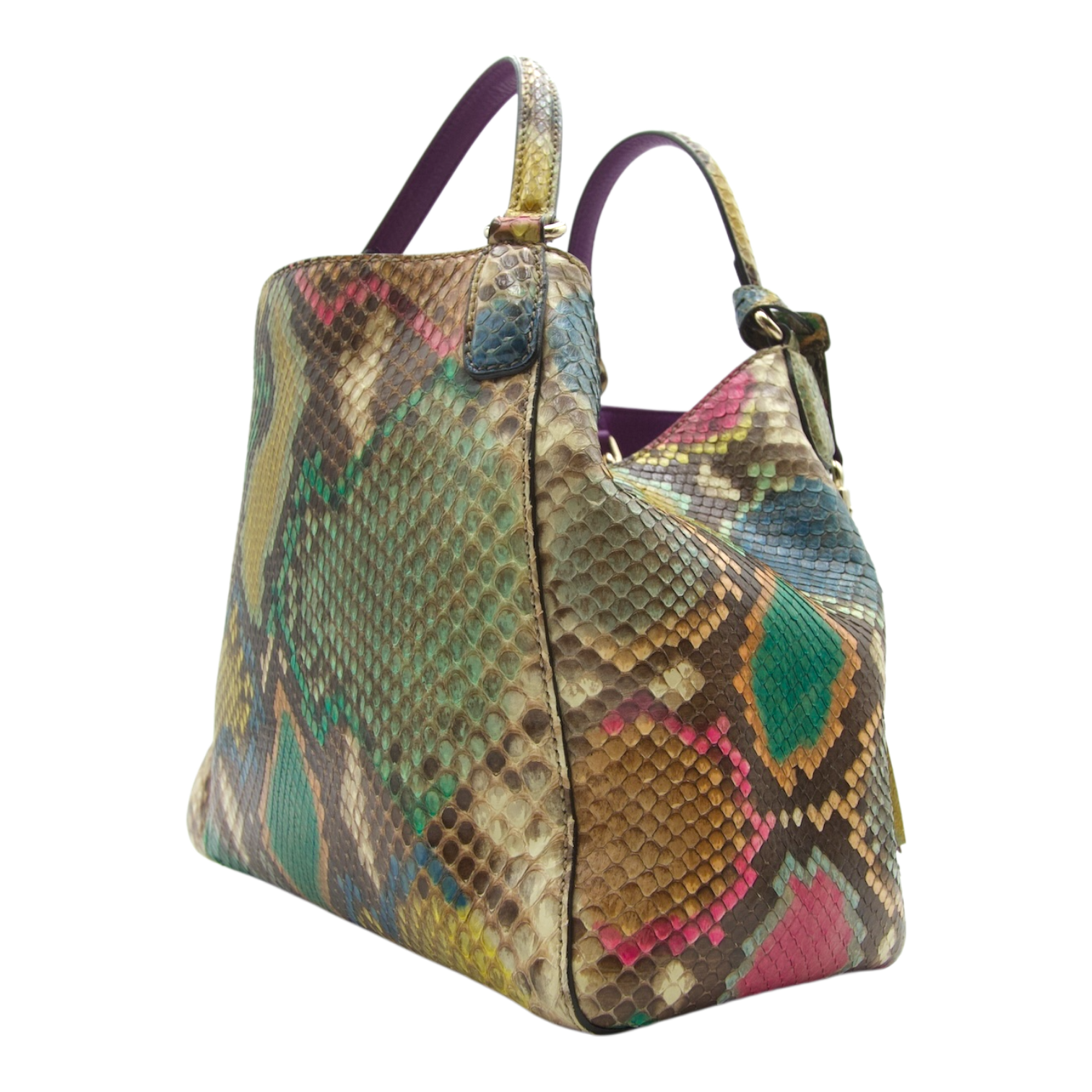 Gucci Python Soho Chain Tote, Multicolor