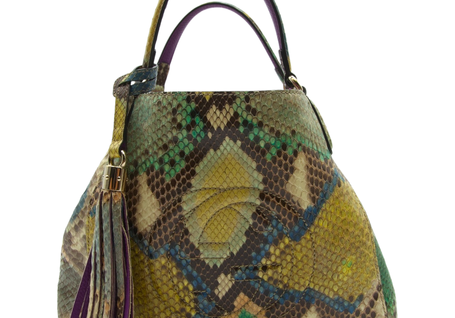 Gucci Python Soho Chain Tote, Multicolor