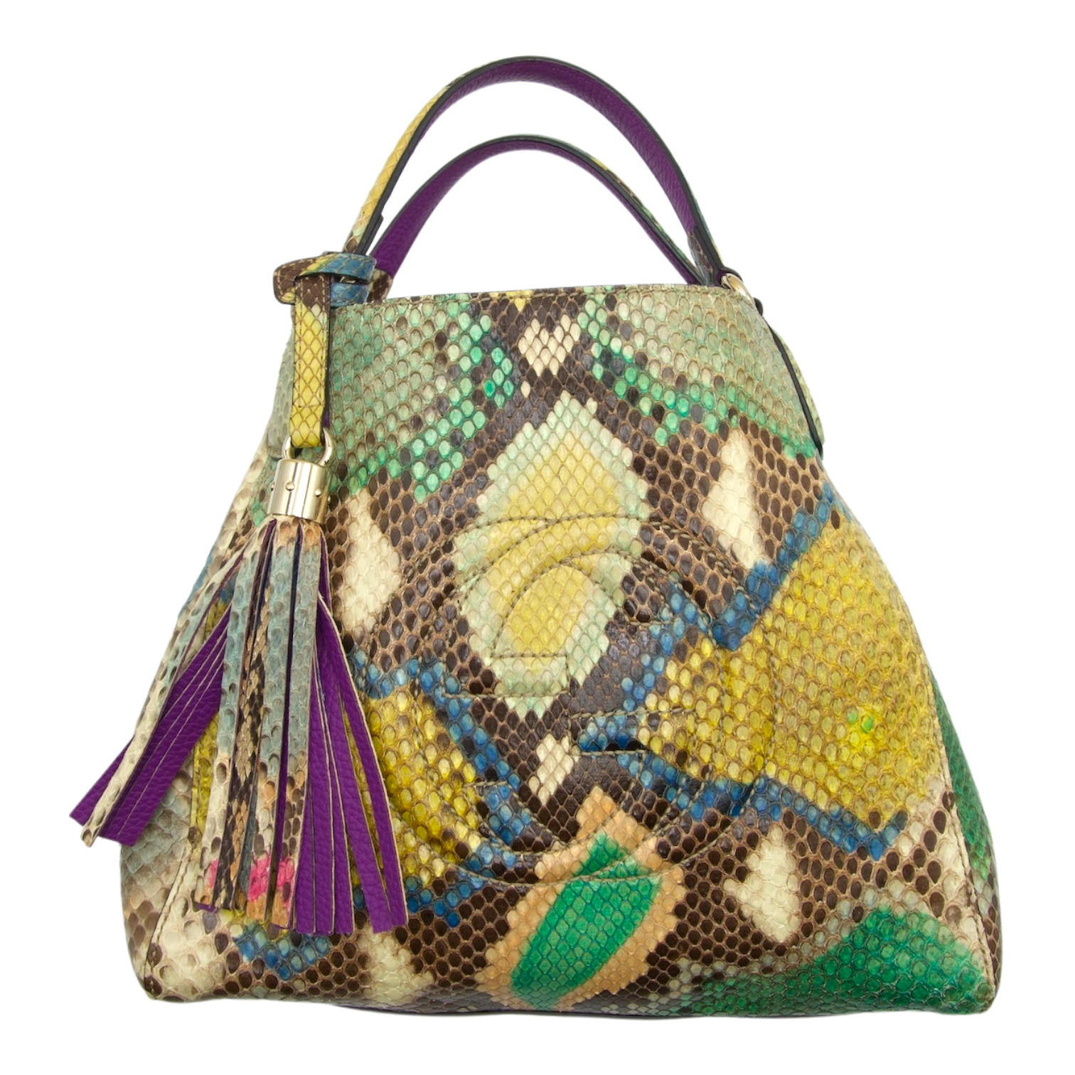 Gucci Python Soho Chain Tote, Multicolor